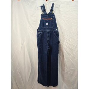 Vintage Pointer Brand Mens Denim Bib Overalls‎ Workwear Made in USA W32 L34